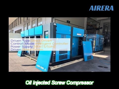 200kw 2 stage screw compressor 220v 380v 415v double stage screw compressor