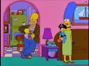 "Oh, Homer, you're not going as a hobo again?" (S10, E4: "Treehouse of Horror IX") | Nothing but Simpsons clips