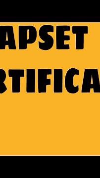APSET Certificate