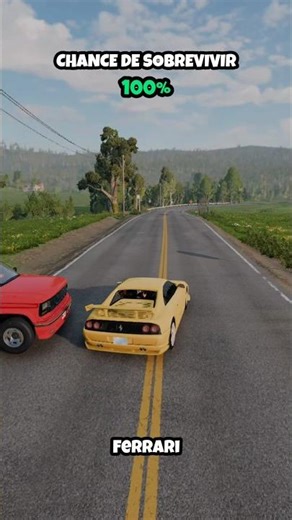 Which car will be able to pass between the two trucks? #beamngdrive #beamng #beamngcrashes #car #...