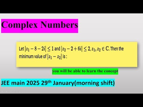 JEE Main Complex number pyq 2025 January 1 #jee #jeemains #jeeadvanced #maths #complexnumber #math