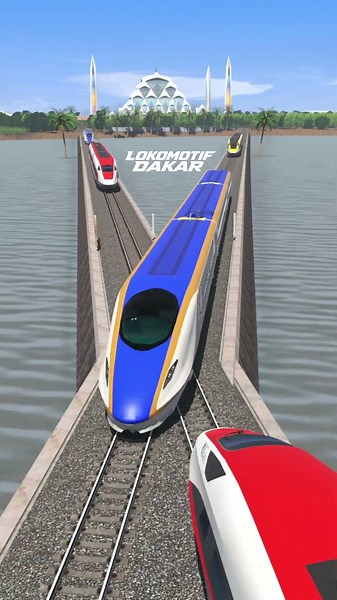 INSANE! 6 High Speed Trains Cros at the Same Time – Near Crash! 😱🚄 #keretaapi #automobile #railway