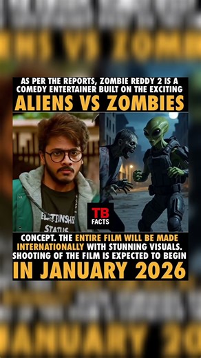 "Zombie Reddy 2" gears up for an epic Aliens vs Zombies battle! 👽🧟‍♂️🚀