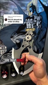 Made a folding magnetic batarang for Samuel and yeah, it absolutely pops open ready for action!