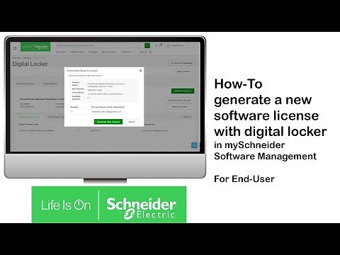 Create a new software license from a digital voucher with mySchneider Software Experience