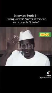 You very rarely leave Guinea...!? President Ahmed Sékou Touré