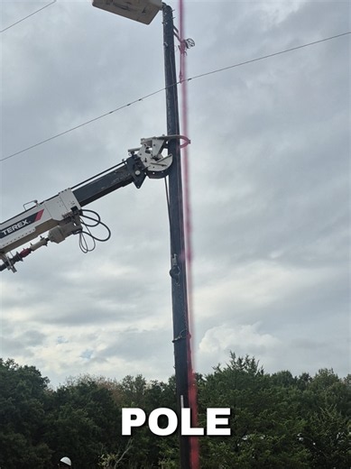 #aightbo we use a string to get it #straight up and down. #plumb #linemanissues #powerline