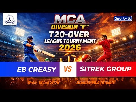 🔴 LIVE | EB CREASY 🆚 SITREK GROUP | MCA DIVISION "F" T20-OVER LEAGUE TOURNAMENT 2026