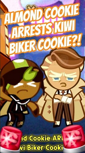 Almond Cookie ARRESTS Kiwi Biker Cookie?! #Shorts #CookieRun #CookieRunOvenBreak #CROB #Meme #Memes