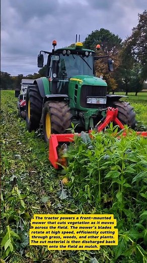 Tractor with Front-Mounted Mower: Efficient Field Management!