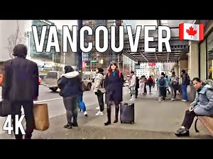 🇨🇦 [4K] Downtown Vancouver Street Walking Tour, BC, Canada 2025