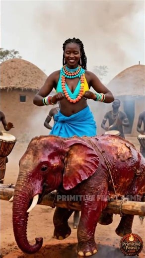 Epic African Dance Ritual Captured in Stunning Detail #Shorts #PrimitiveFeastASMR