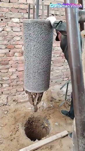 the construction process of the cement pipe wall under water well