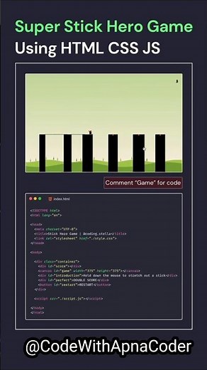 Super stick here game using html css js #coding #shorts #webdevelopment #programming