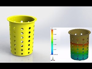 Solidworks Plastics Simulation of a Plastic Desk Pen Holder