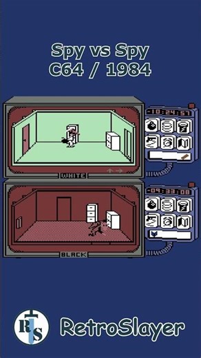 Spy vs Spy Gameplay Commodore 64