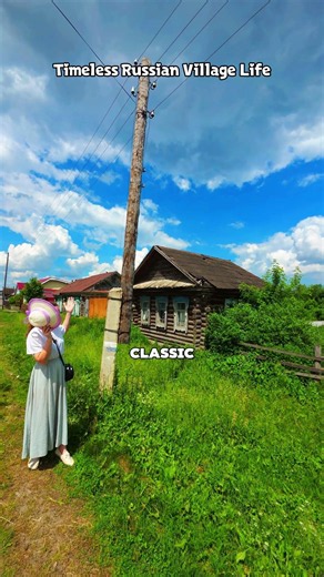 Classic wooden homes and the hum of the old lines #russianvillage