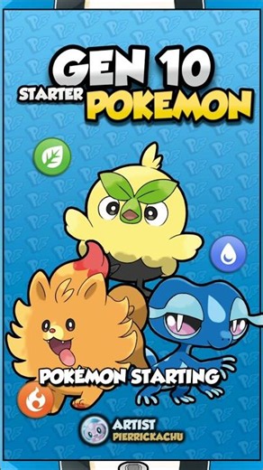 We EVOLVED The New Starter Pokémon! (Gen 10) #shorts #pokemon #fakemon #pokemonart