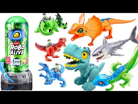 ASMR | UNBOXING NEW ROBO ALIVE ZURU | LIZARD | DINO DNA | ROBO WHITE SHARK