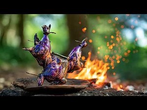 👾 Alien Chicken Roast – Epic Forest Cooking by the River! 🏞️