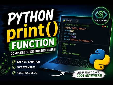Script Sense: Python for Beginners: Mastering the print() Function | How to print function works