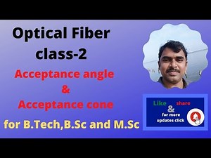 Acceptance angle and acceptance cone||optical fibers class2||total internal reflection||critical ang