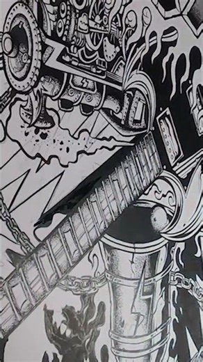 Drawing an AC/DC Poster