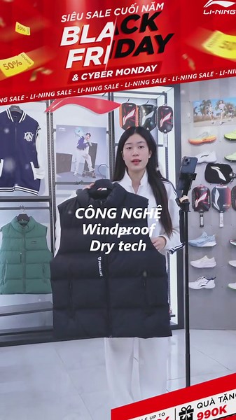 Áo phao phong cách basketball Li-Ning. Phong cách thể thao năng động cho mùa đông năm nay ❄️❄️❄️ #LiNing #LiNingVietnam #aophaonam #ammv005 #aophaolining