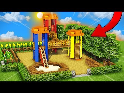 MINECRAFT: COMO HACER UN EPICO PARQUE DE JUEGOS PARA EL PATIO DE TU CASA! | MINECRAFT VS MINEWORLD