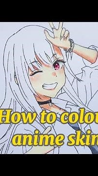 HOW TO COLOUR ANIME SKIN WITH COLOURED PENCILS | step by step Tutorial