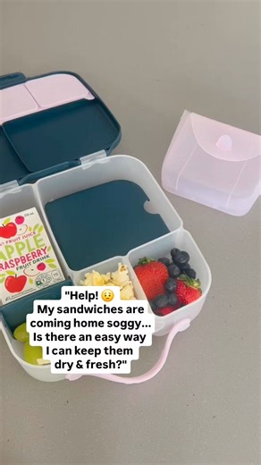 No more uneaten sandwiches & endless sheets of paper towel 👋✨️ The best-selling, reusable way for dry, fresh, pack-inside-the-lunchbox or out, eaten, loved sandwiches 👌 The b.box lunch pockets are $10.95 & available on our website 👇 https://www.lunchboxmini.com/collections/b-box-extras #reusable #zerowaste #reducewaste #lunchboxlove #lunchboxideasforkids #bboxlunchbox #bbox #sandwich #lunchboxtip #lunchboxmini | Lunchbox Mini
