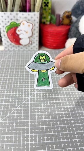Alíen stickers part 34#drawings #stickers #fyp #aliens #cats