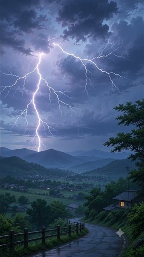🌩️ Distant Thunder Sounds in the Distance | Relaxing Nature Ambience #Shorts