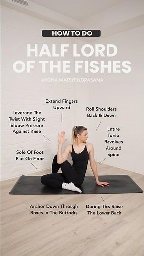 How to do: HALF LORD OF THE FISHES (ARDHA MATSYENDRASANA) #asana #yoga #yogagirl #yogatutorial #fit