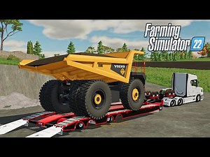 SCANIA ST730 transporting GIANT Volvo R-100 Mining (Farming Simulator 22)