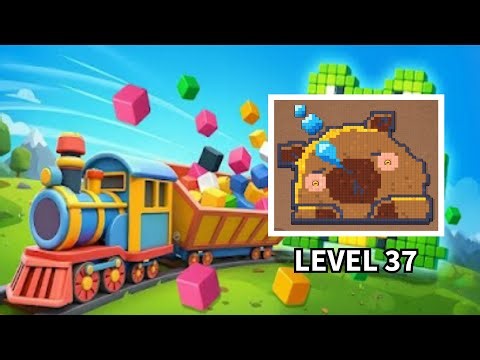 Level 37 Color Train Pixel Puzzle Gameplay Walkthrough