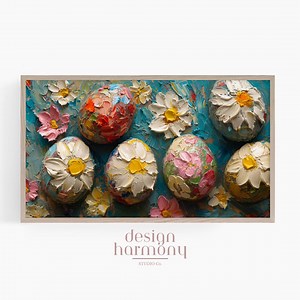 Easter Frame TV Art - Floral Easter Egg Decor, Vibrant Spring Flowers, Digital Wallpaper, Instant Download for Smart TV - Etsy Australia