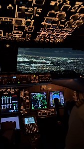 2.7K views · 9.5K reactions | Which airport are we approaching? I love night landings Wishing you all the best! Joe #night #approach #flying #aviation #cockpit #nightlanding #citylights #city #aviator #pilot #flightdeckcrew #boeing747 #747 #b747 | Flywithcaptainjoe | Facebook