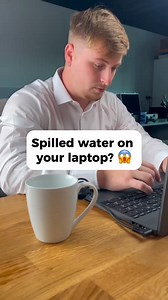 Spilled liquid on your laptop? 😬 Don't panic! Stay calm and follow these tips to save your device. 💻💦 Read our blog to get the full lowdown 👉 https://brnw.ch/21wMzeD | Ebuyer