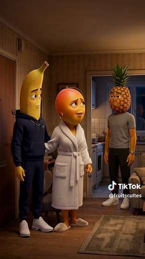 Partie 3 - Assiya débarque 🤯 Banane 🍌 découvre pourquoi son daron 🍍l’a abandonné ☹️. Tu penses qu’il va se passer quoi dans la partie 4 ? Citron va-t-il assumer l’enfant ? #drama #viral #ia #fruits #tiktokfrance