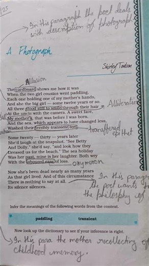 #class 11#poetic device#a photograph