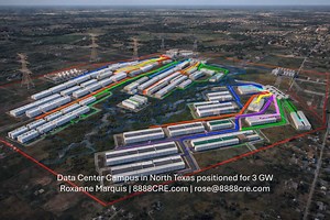 North Texas 3 GW Data Center Campus Introduced by Roxanne Marquis of 8888CRE
