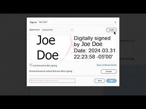 How to use a certificate in Adobe Acrobat Reader free version to make the document tamper evident?