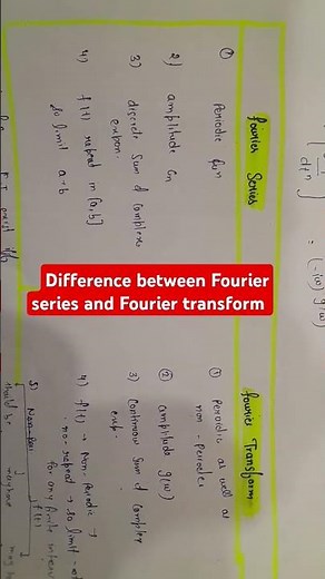 Difference between Fourier series and Fourier transform|maths |Fourier series|Fourier transform