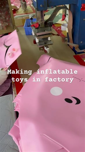 Making inflatable toys in factory