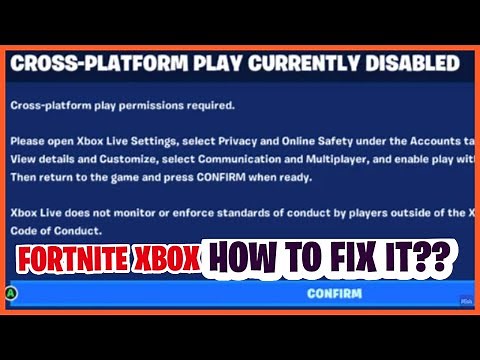 CROSS PLATFORM PLAY CURRENTLY DISABLED FORTNITE XBOX | How To Fix Cross Platform Play Disabled