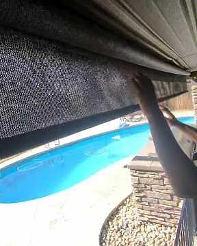 install Coolaroo outdoor roller shade