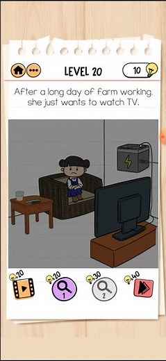 Brain Test 2 - Emily's Farm - Level 20 Walkthrough Solution