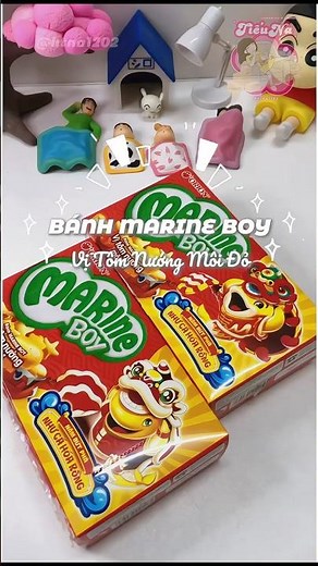 Bánh Cá Marine Boy Orion - Vị Tôm Nướng Môi Đỏoo 🤤 #htna1202 #anvat #mukbang #marineboy