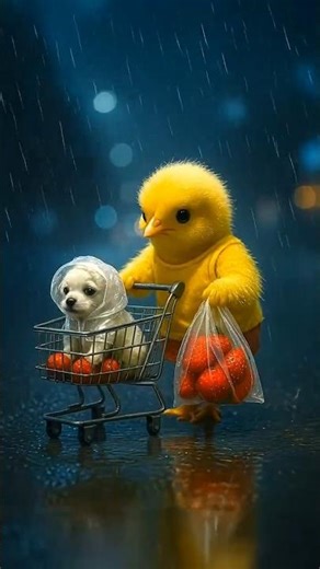 "🐥Chick & Puppy : Friendship❤️" || #yellowchickss#emotionalstory#chickssaivideo#ytshorts#viral